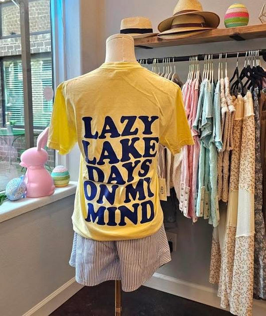 Lazy Lake Days On My Mind Graphic