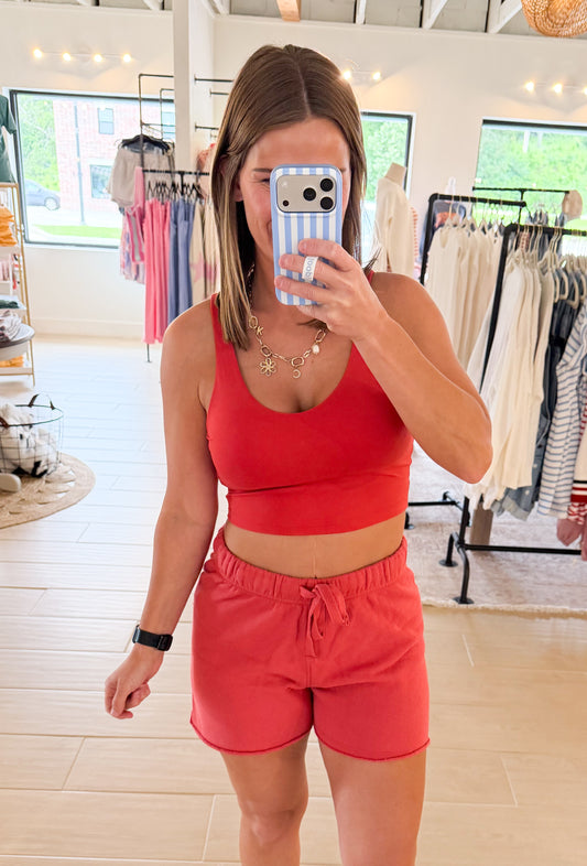 Malibu Vintage Shorts, Blushed Brick