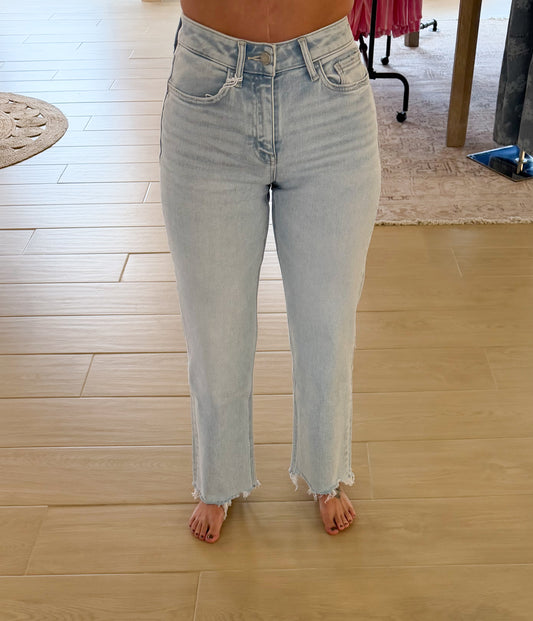 Plus Vervet High Rise Light Wash Slim Wide Jeans