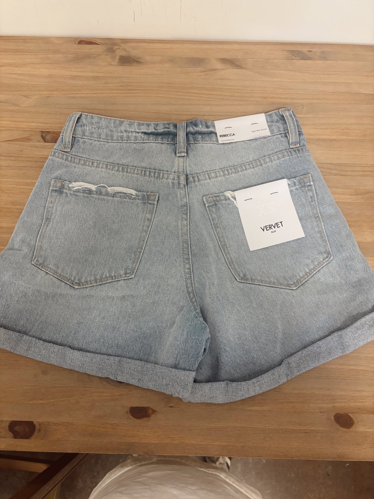 Vervet Mid Rise Double Cuffed Boyfriend Shorts
