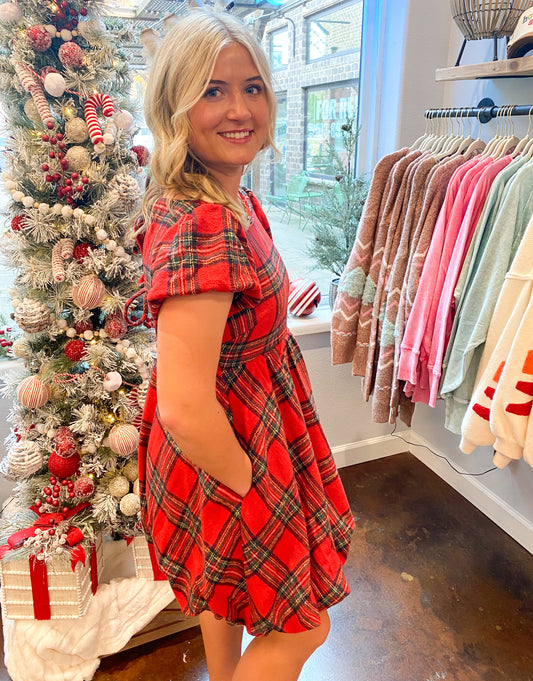 Plaid Bubble Dress