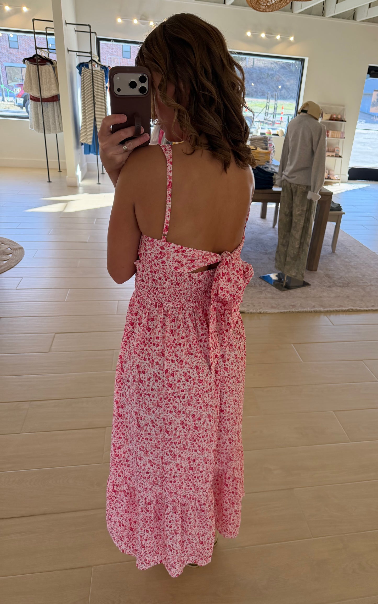 Floral Smocked Midi Dress