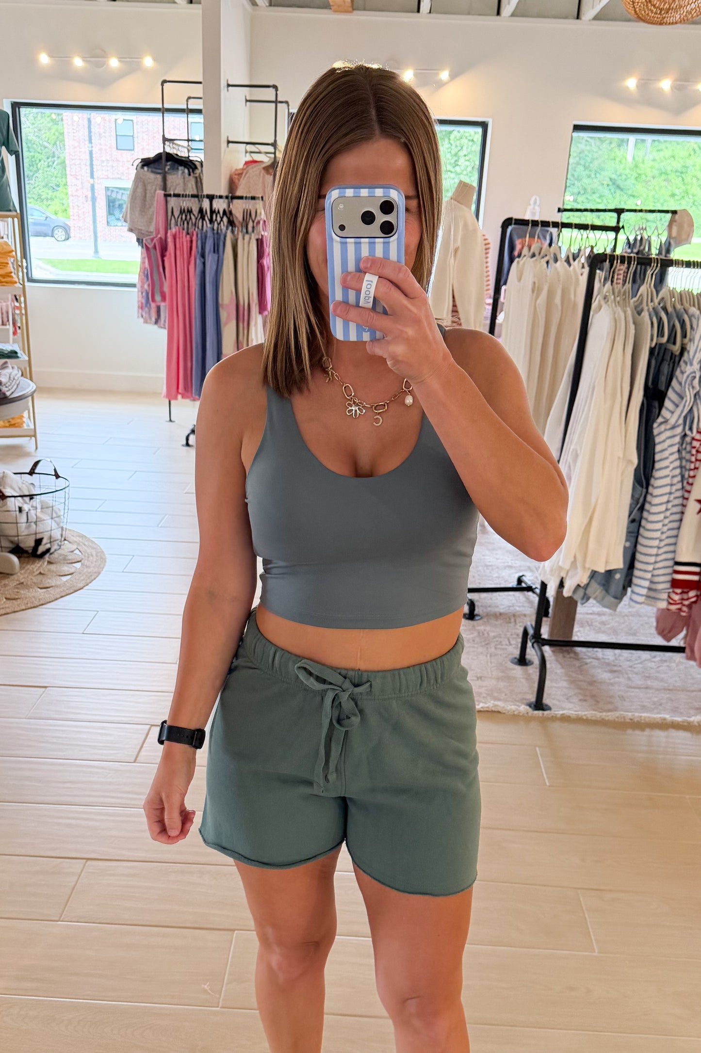 Malibu Vintage Shorts, Eldergreen