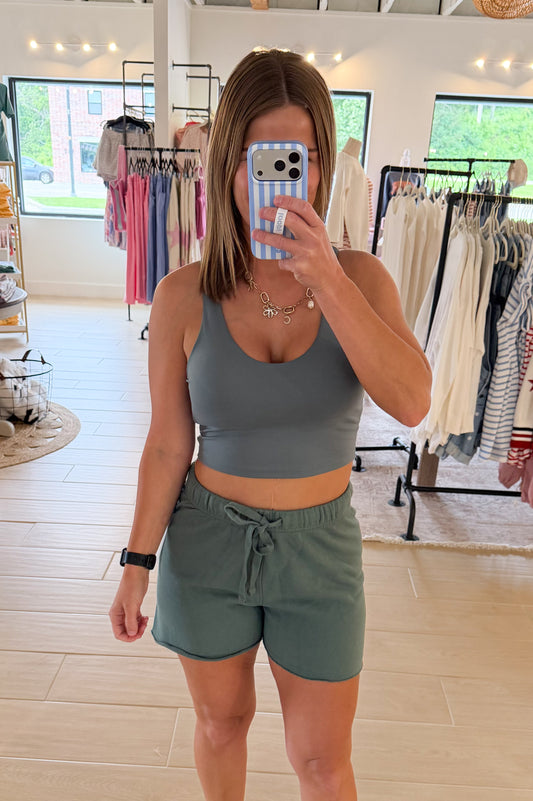 Malibu Vintage Shorts, Eldergreen