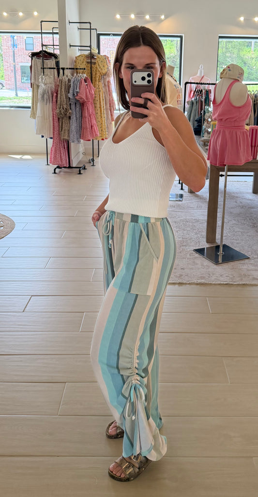 Seaside Stroll Pants, Jade Multi