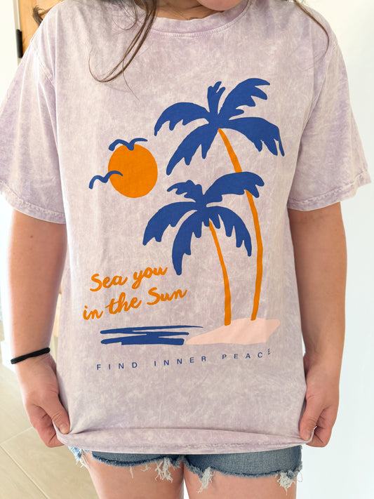 Palm Tree Tie Dye Graphic Tee