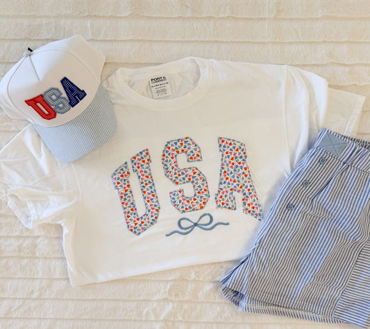 Floral USA Tee