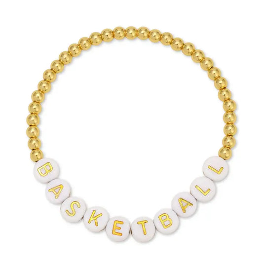 Basketball Beaded Bracelet