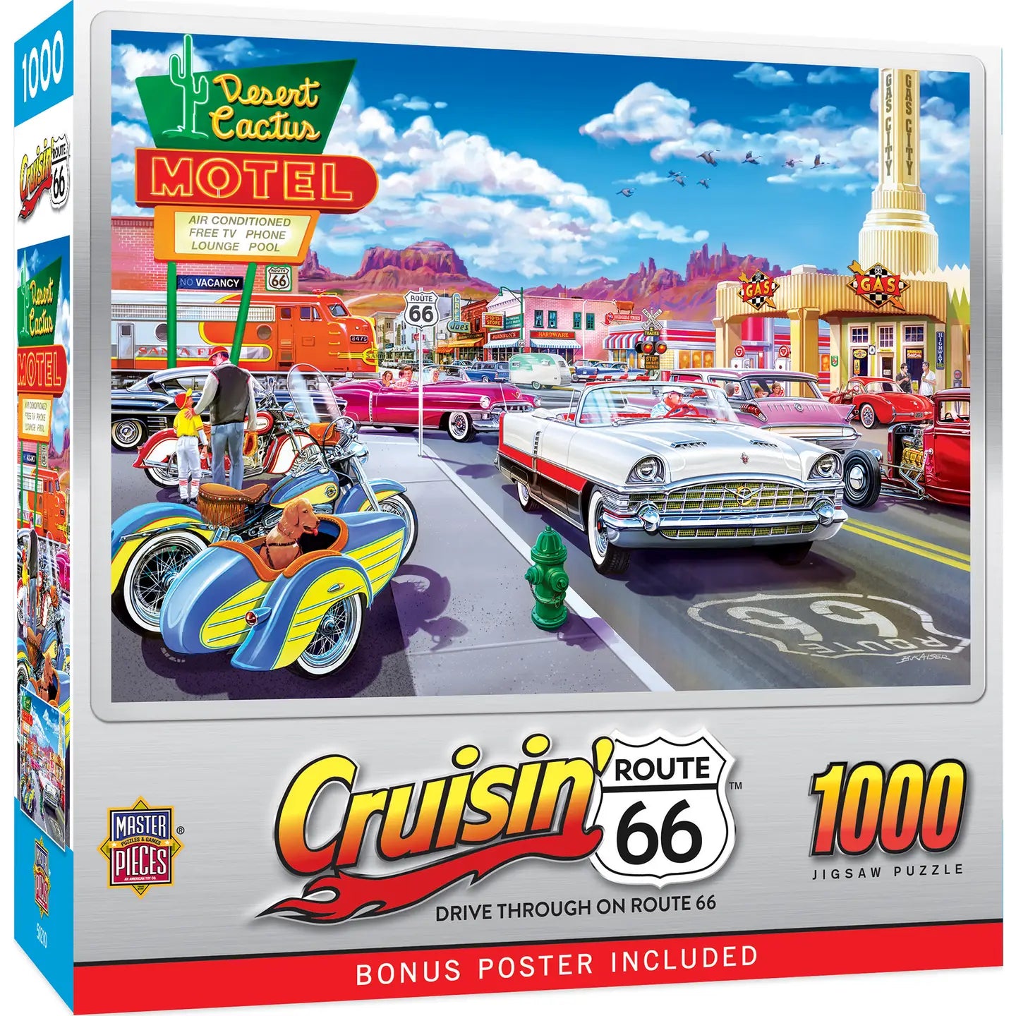 Cruisin' Route 66 - Drive Through 1000 Piece Puzzle