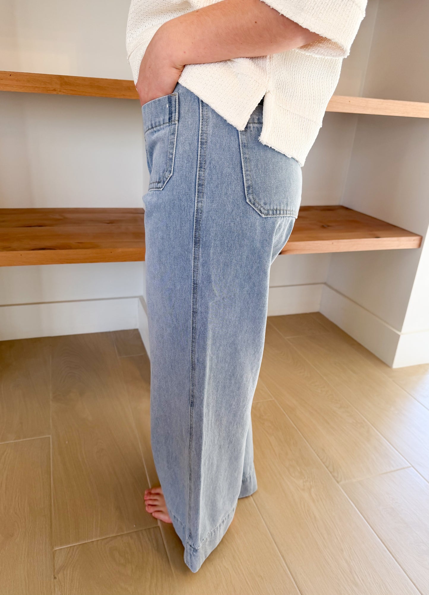 Wide Leg Denim Jeans
