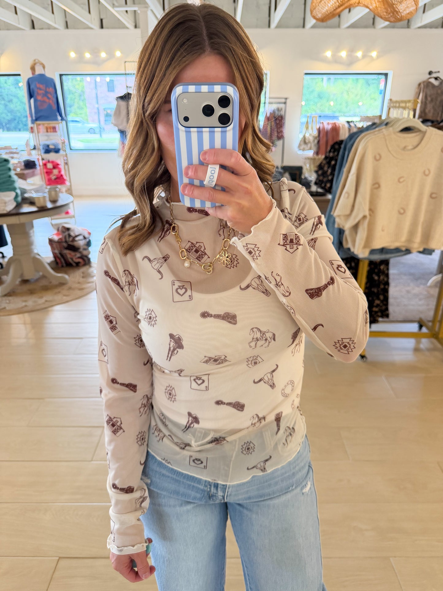 Western Mesh Top