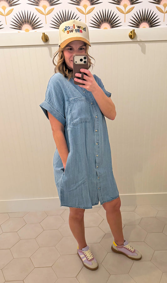 The Easy Breeze Chambray Dress