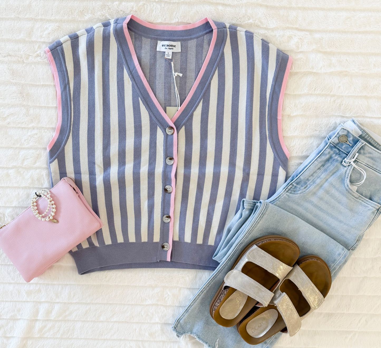 Cloudberry Stripe Vest