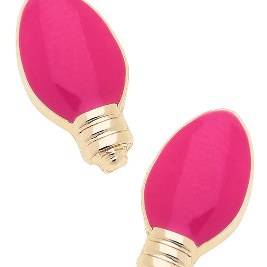 Festive Enamel Lights Stud Earrings