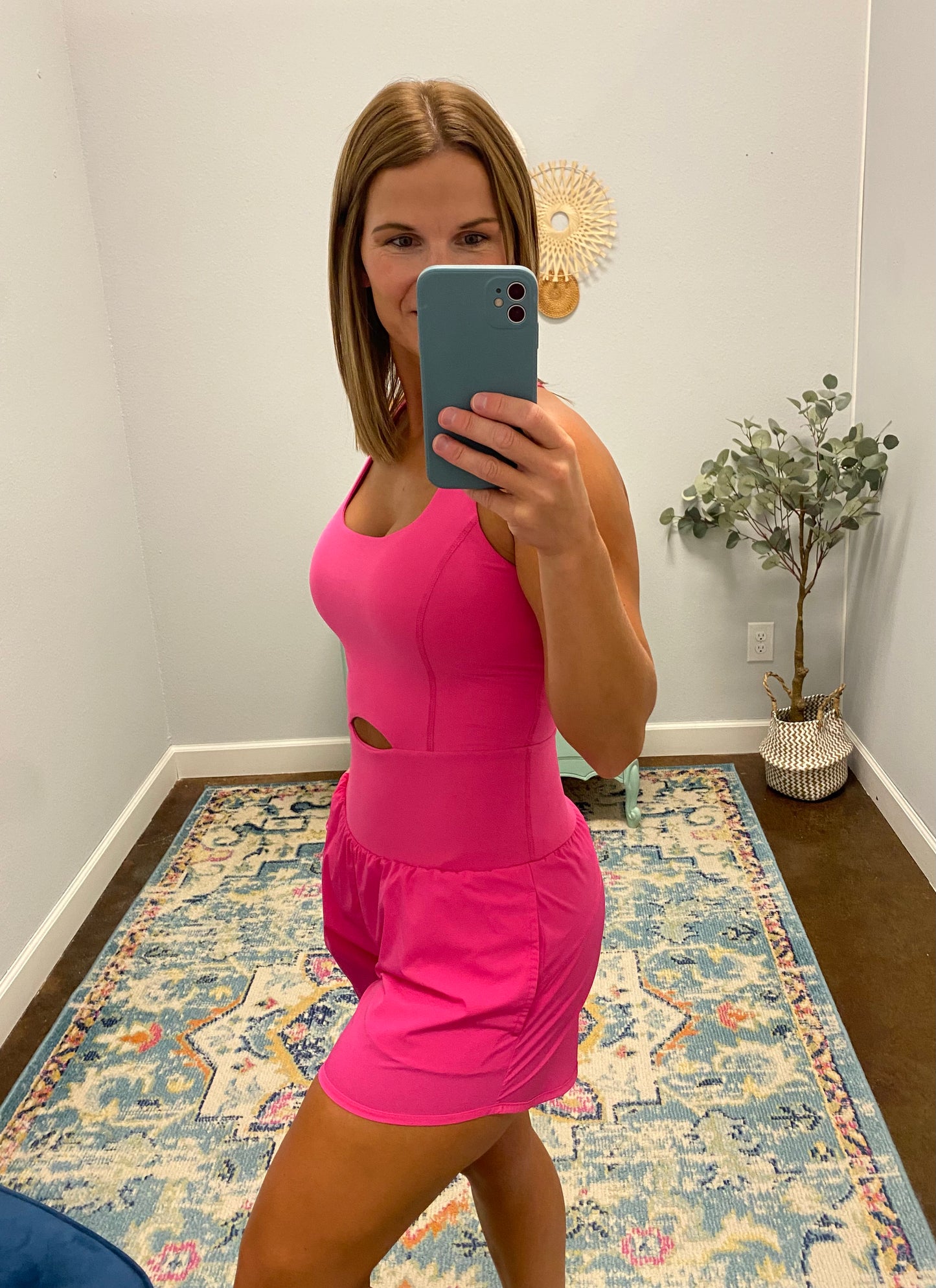 Play Date Romper, Sonic Pink