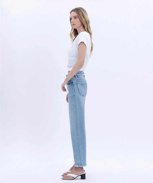 Lovervet Super High Rise Ankle Slim Wide Jeans