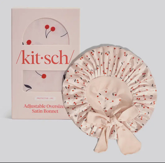 KITSCH Adjustable Oversized Satin Bonnet, Multiple