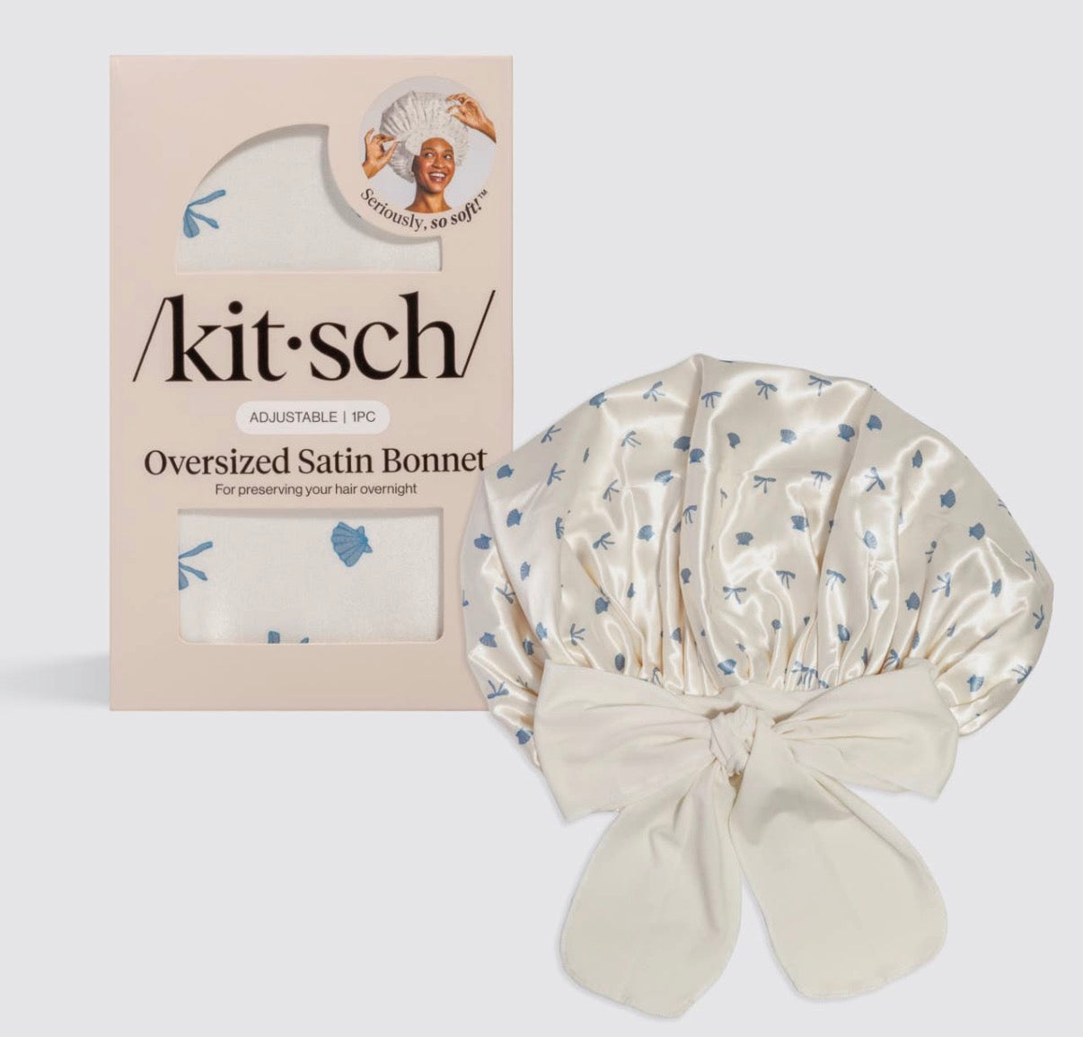 KITSCH Adjustable Oversized Satin Bonnet, Multiple