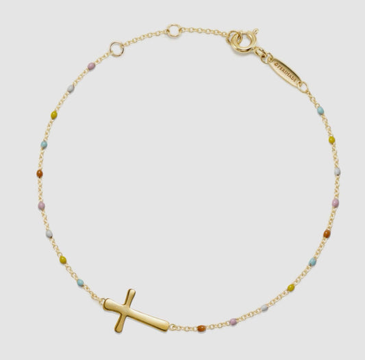 Dainty Color Cross Bracelet