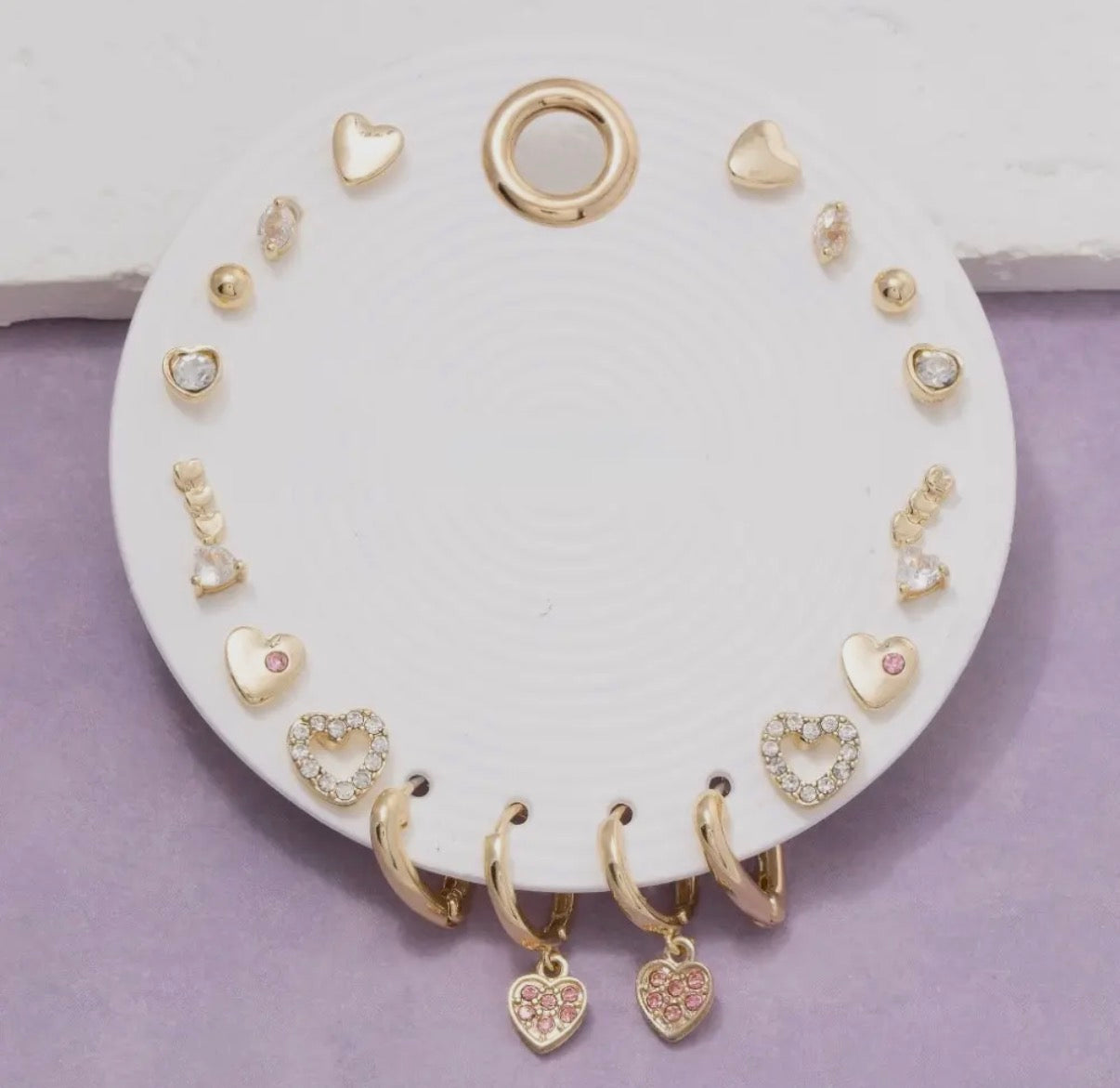 Assorted Heart Earring Set