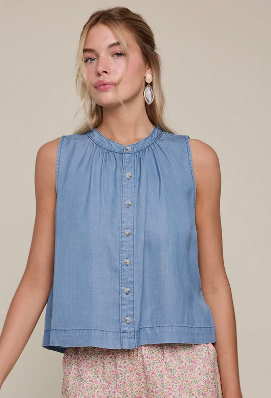 Denim Button Up Tank