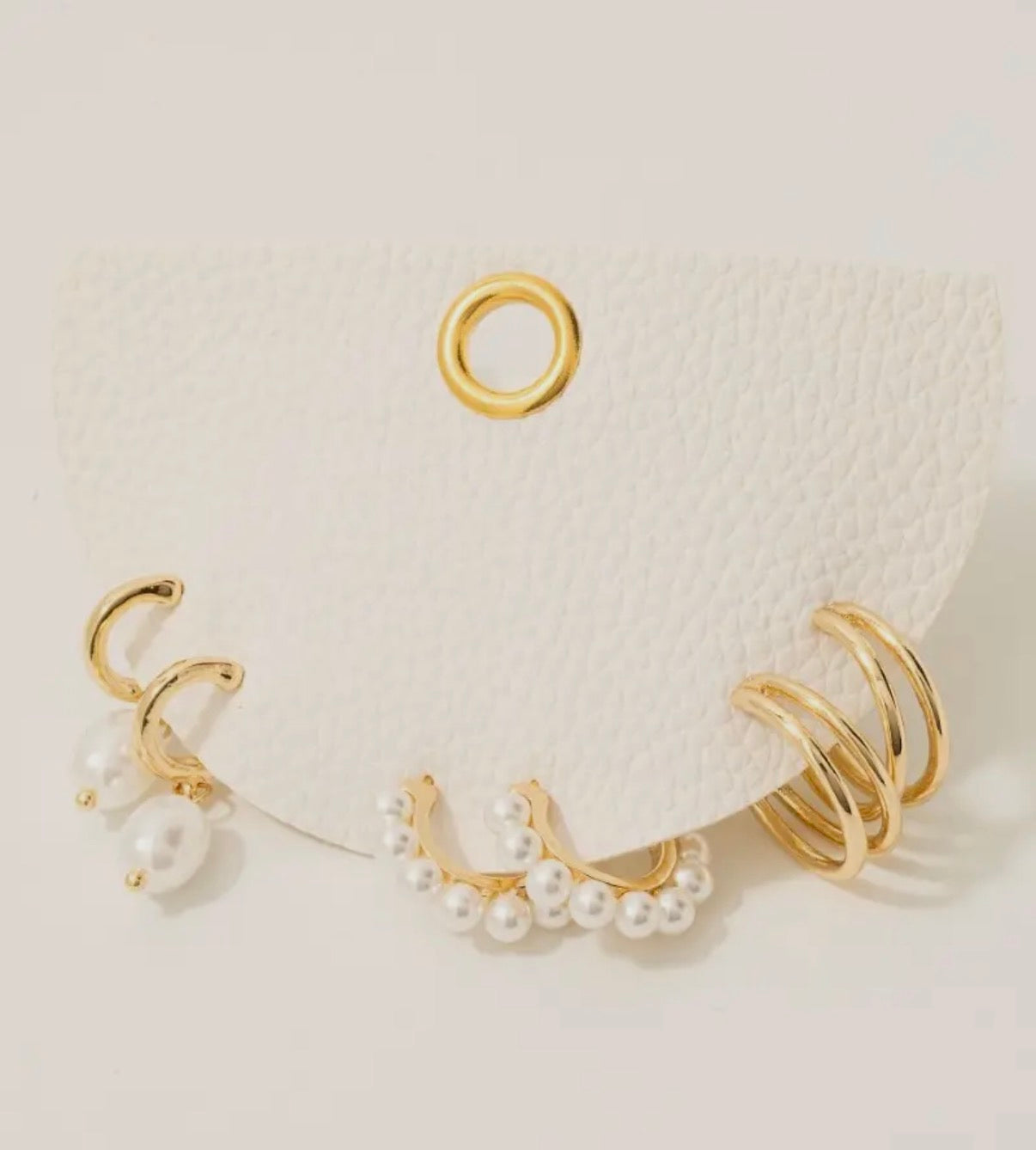 Mixed Pearl Studs & Charms Earring Set