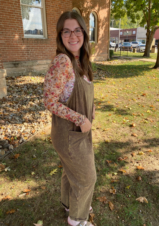 Washed Overalls, Mahogany