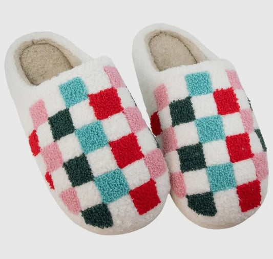 Christmas Checkered Slippers