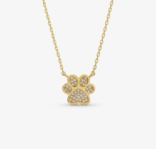 Delicate Paw Print Necklace