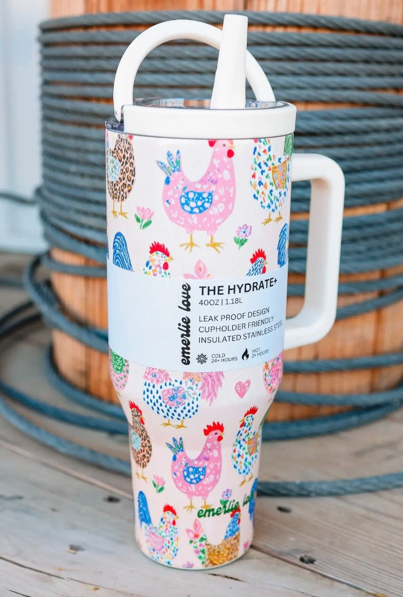 Fiesta Chickens 40oz Tumbler