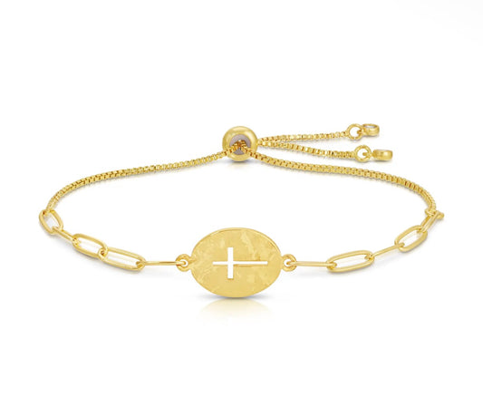 The Gilded Grace Cross Bracelet