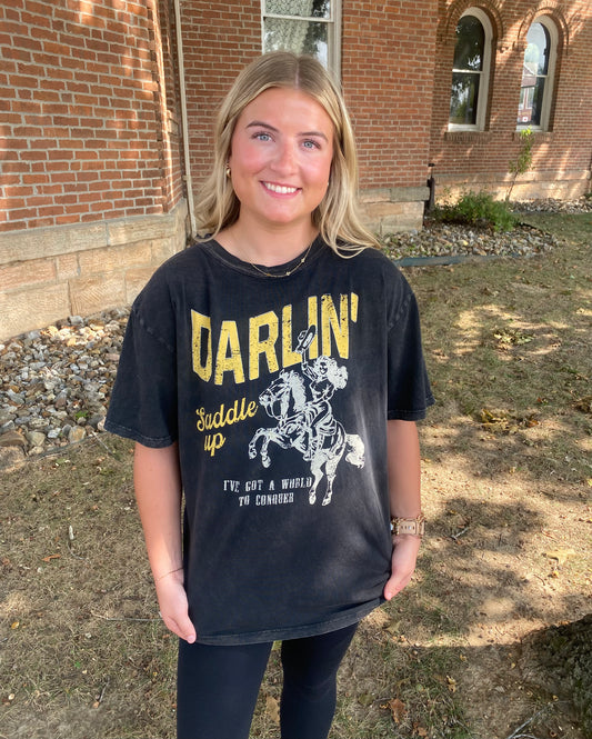 Darlin Saddle Up Mineral Wash Graphic