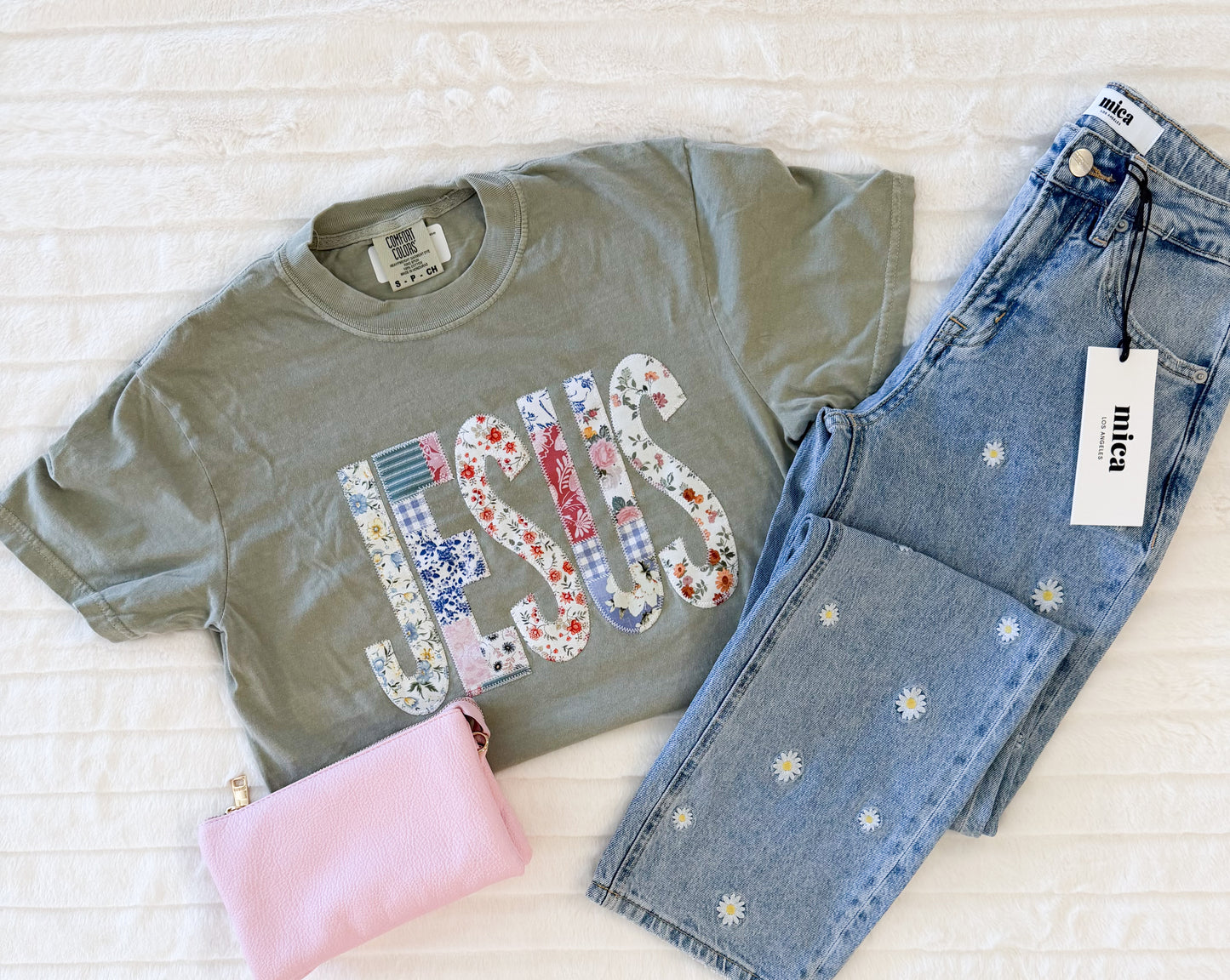 Jesus Embroidered Short Sleeve