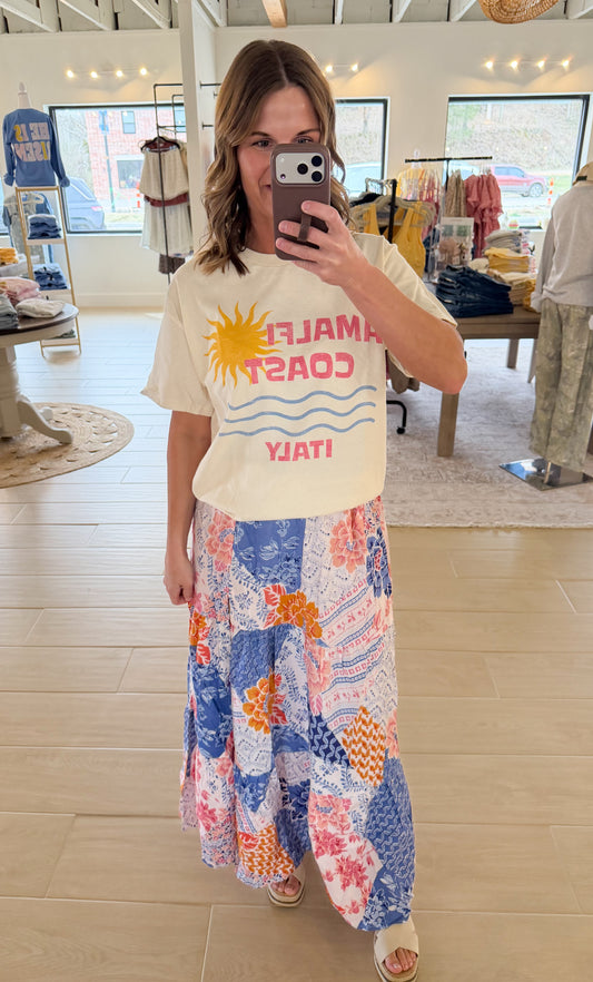 Amalfi Coast Italy Oversized Tee