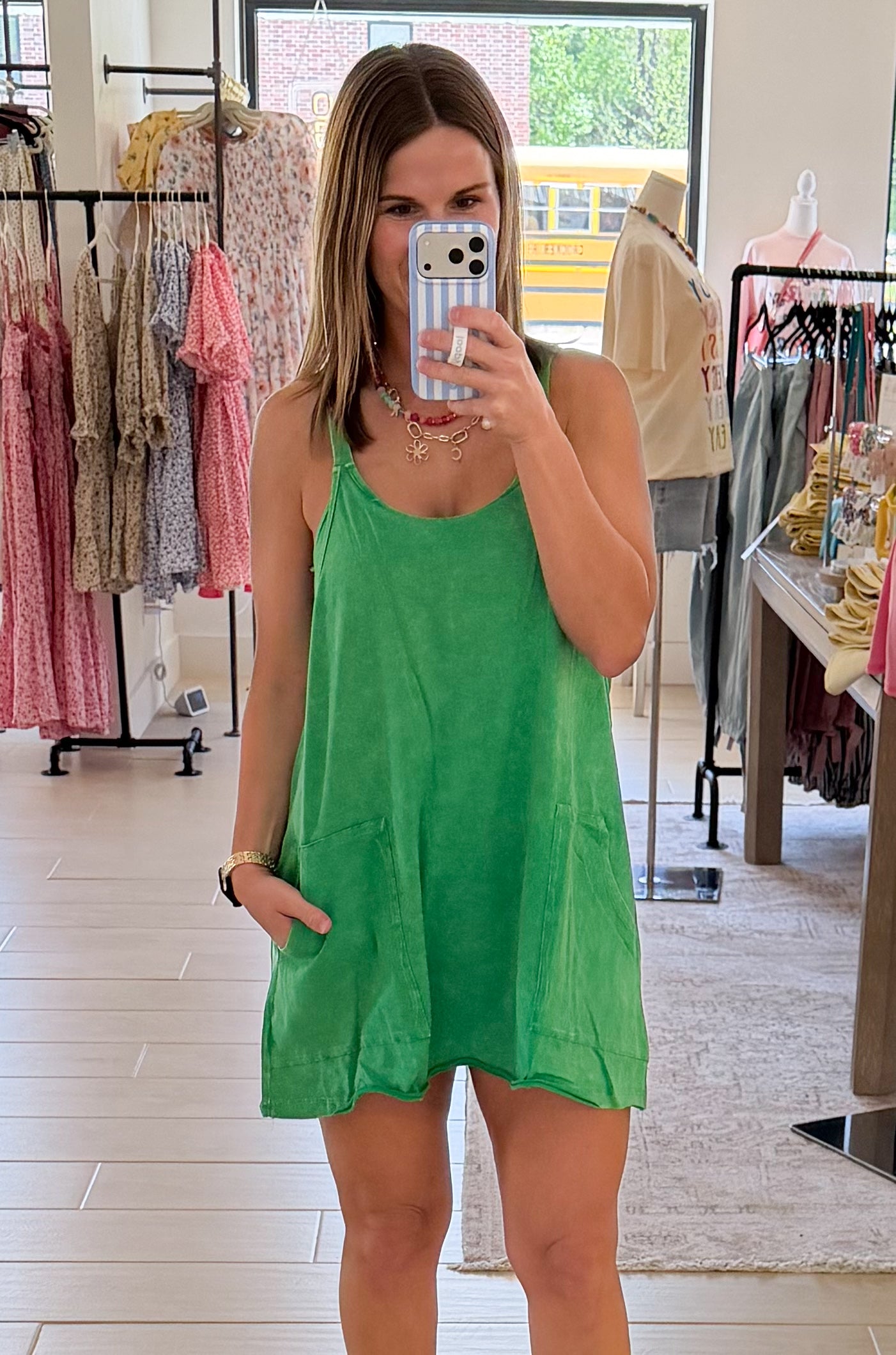 Easy Does It Active Dress, Green
