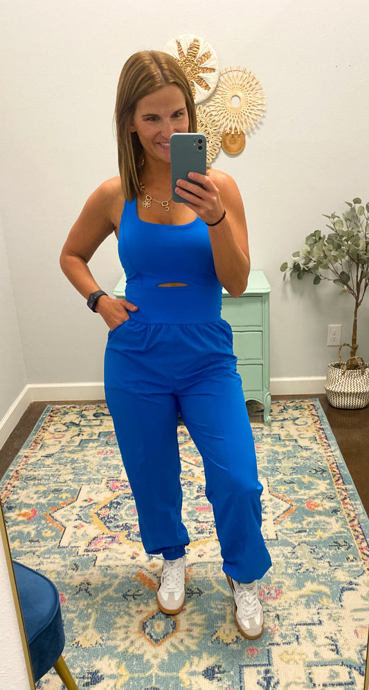 Active Jogger Onesie, Sonic Blue