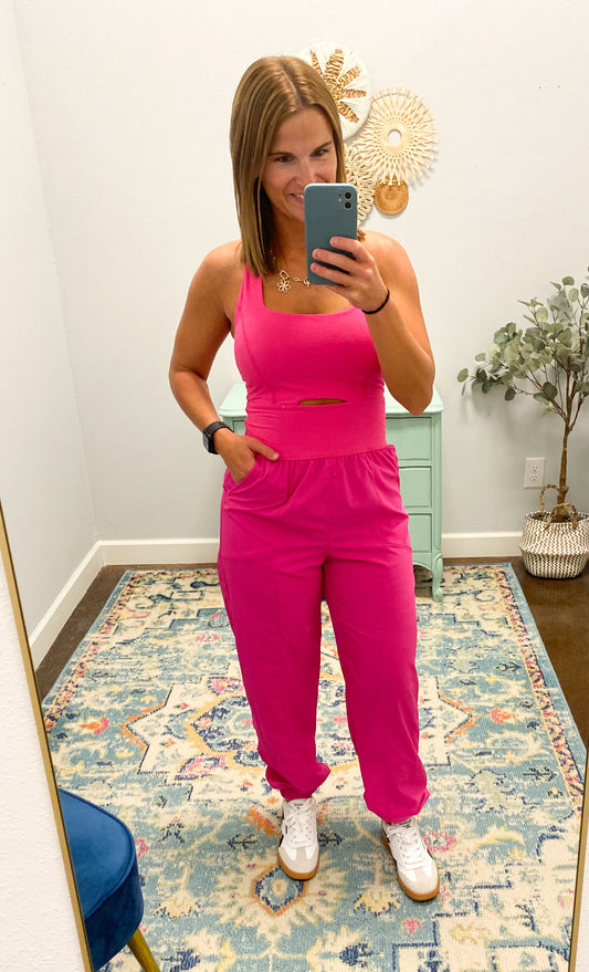 Active Jogger Onesie, Pink