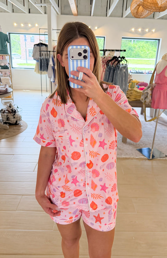 Beach Seashells Pajama Set