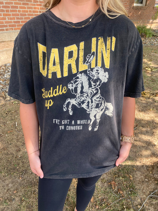Darlin Saddle Up Mineral Wash Graphic