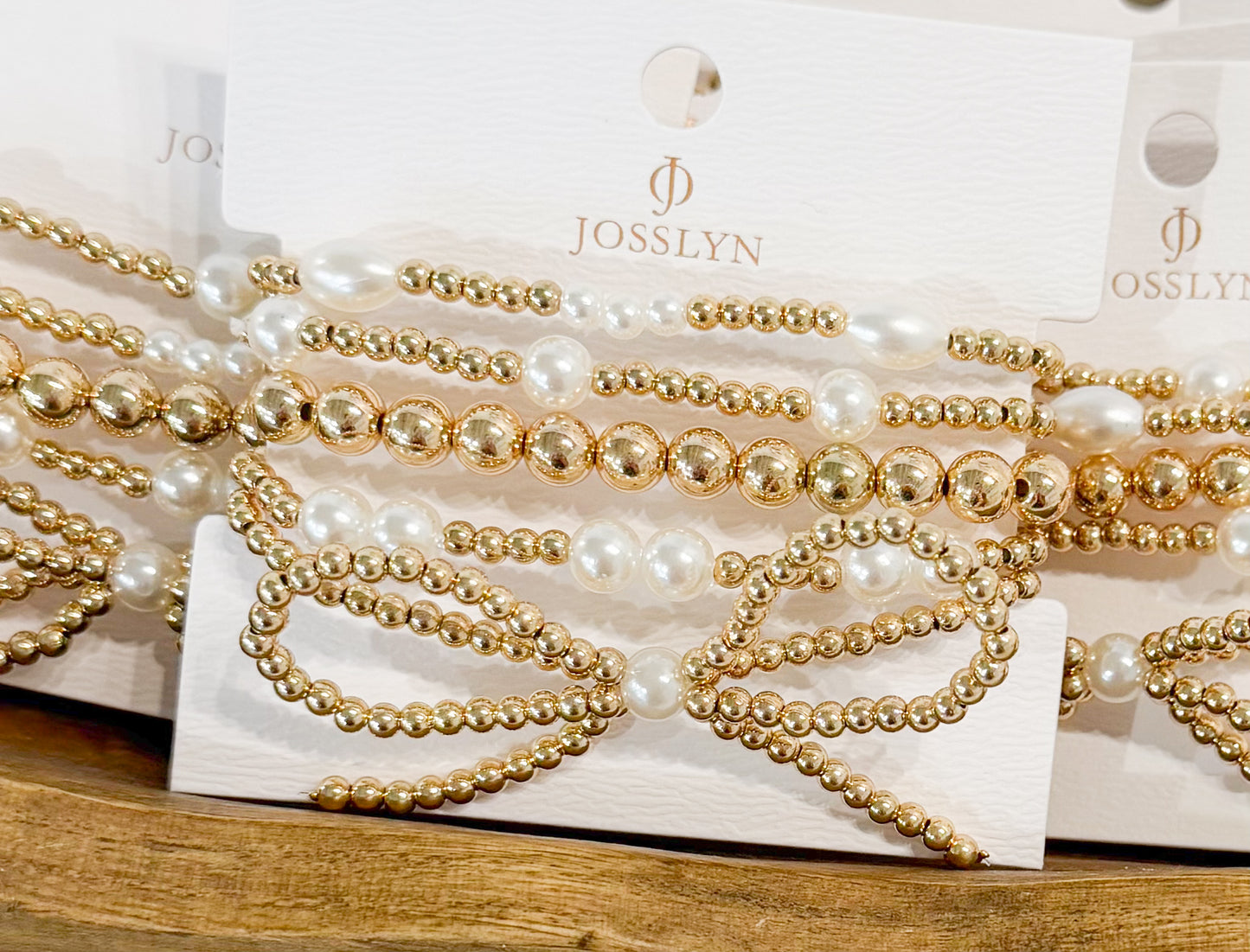 Multi Layer Pearl Bow Bracelet