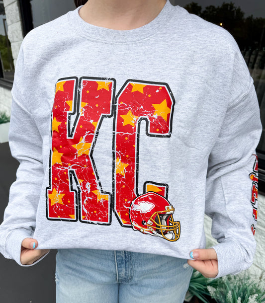 KC Chiefs Stars Sleeve Sweatshirt