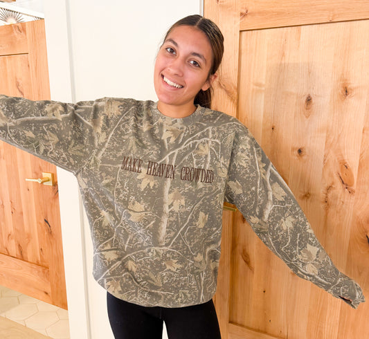 Make Heaven Crowded Embroidered Sweatshirt