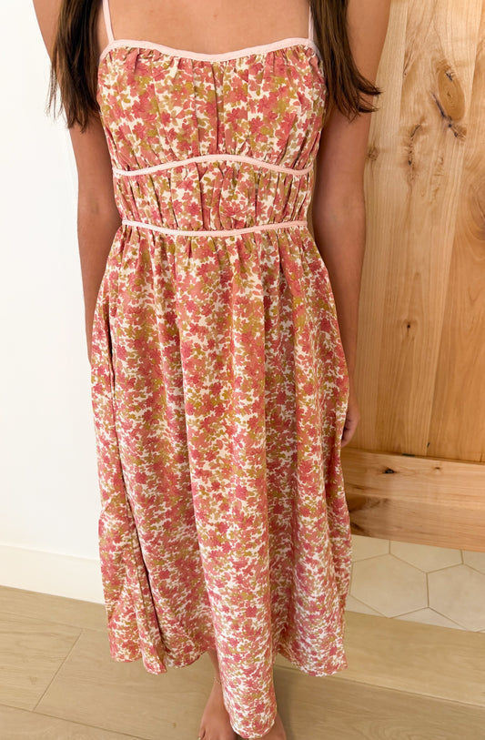 Autumn Bloom Midi Dress