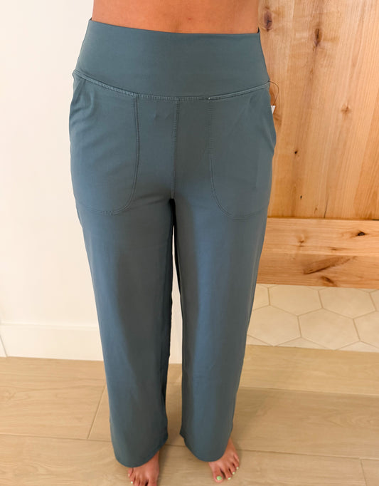 Venice Flow High-Waist Pant, Eucalyptus