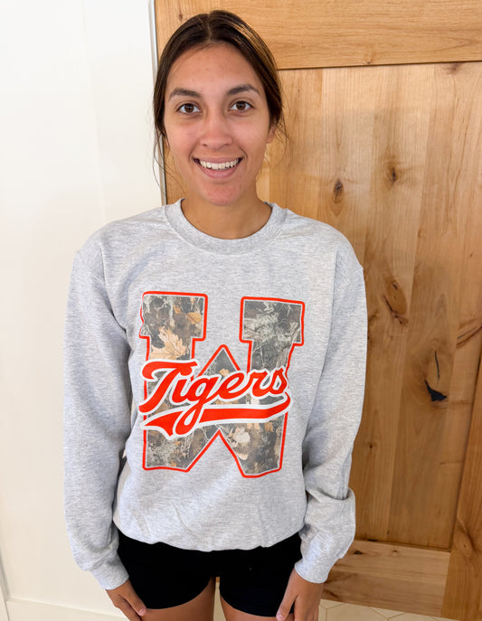 Orange Tigers Camo Sweatshirt