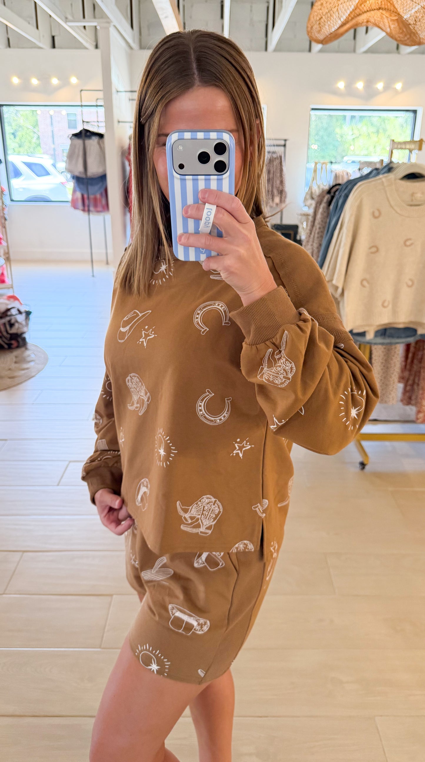 Western Print Lounge Set