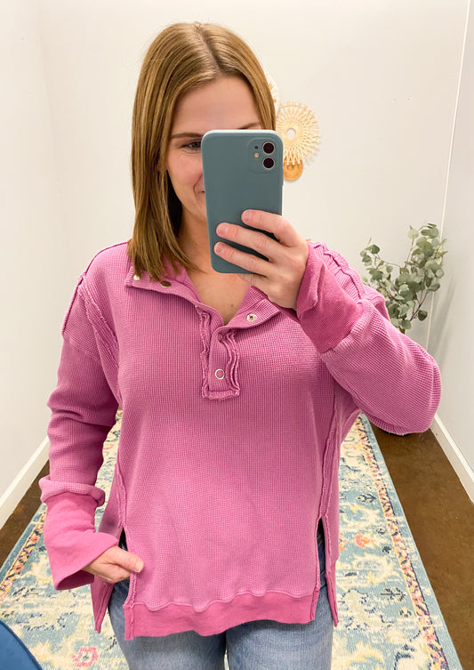 The Malibu Waffle Pullover