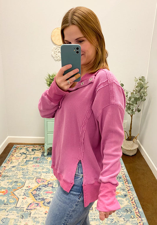 The Malibu Waffle Pullover