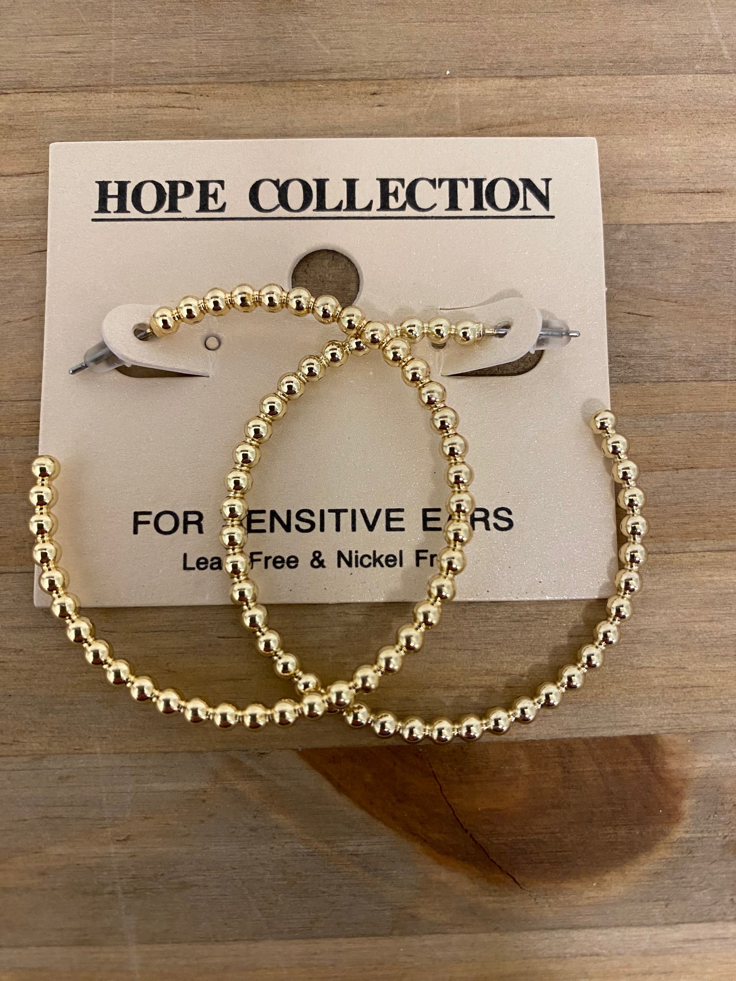 Beaded Hoops, Large