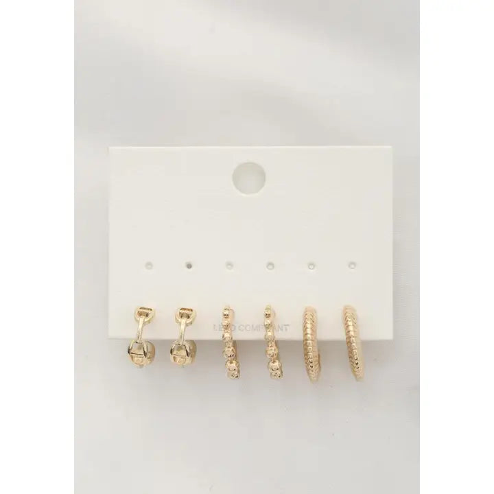 Open Hoop Assorted Earring Set